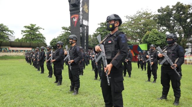 200 Personel Brimob Polda Sumut Dikirim ke Jakarta Bantu Amankan Ibu Kota