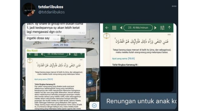 Kocak! Ibu Pemilik Indekos Tegur Penghuni agar Tak Berzina Lewat Grup WA