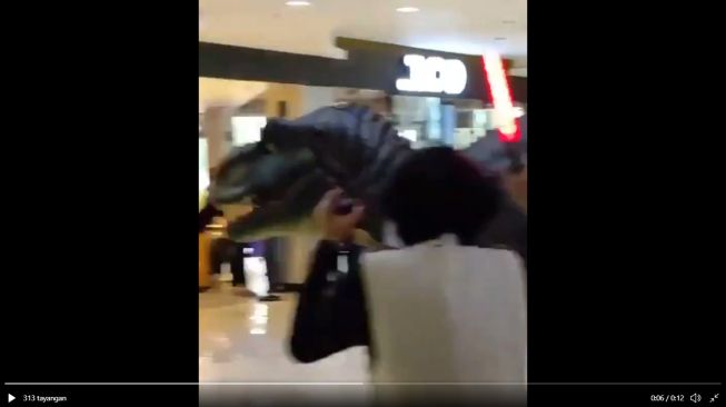 Video saat seekor Trex lepas di Mall. - (Instagram/@smart.gram)