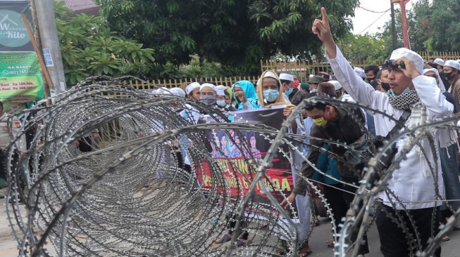 [FOTO] Potret Aksi 1712 di Palembang, Protes Penahanan Imam Besar FPI