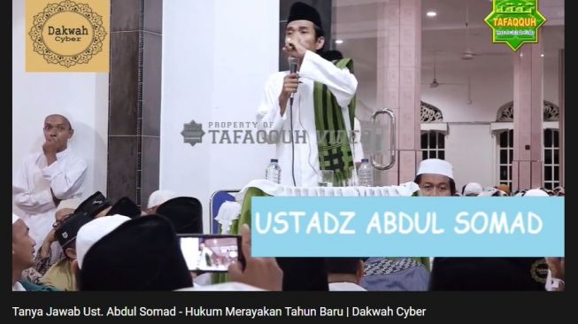 UAS soal tahun baru dengan terompet. (YouTube/Dakwah Cyber)