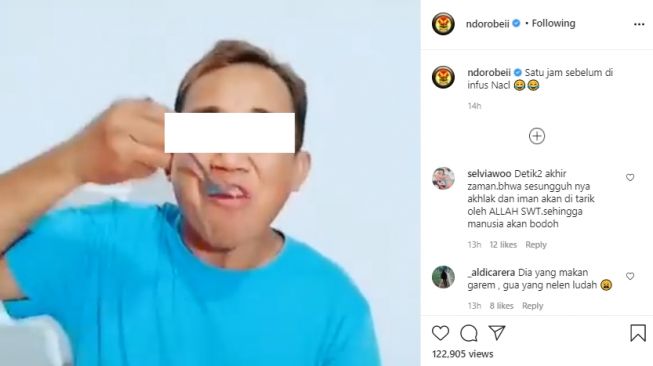 Viral Video Pria Mukbang Garam Tanpa Merasa Keasinan, Publik: Ngilu