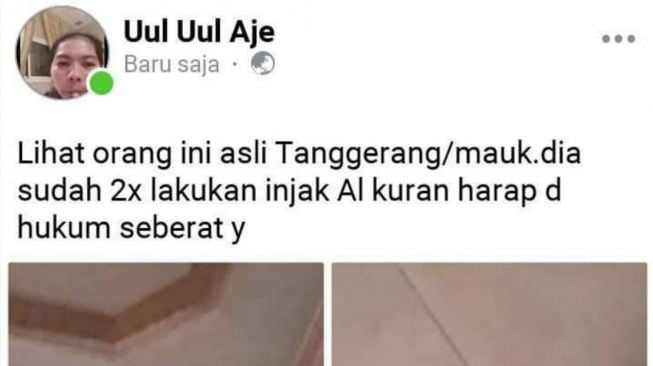 Wanita berjilbab injak Al Quran