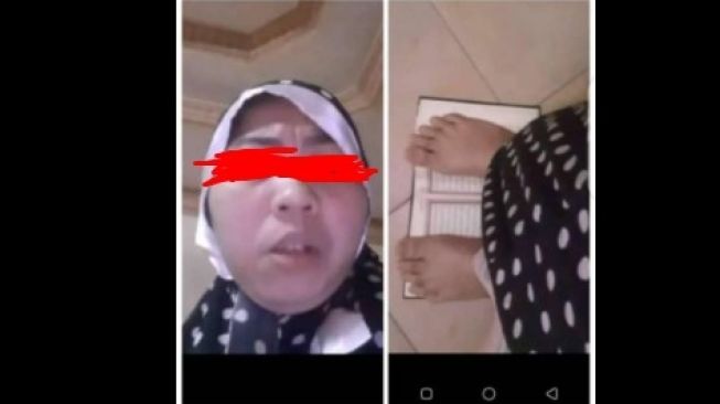 Wanita Berjilbab Injak Al Quran di Tangerang Ternyata TKI Arab Saudi