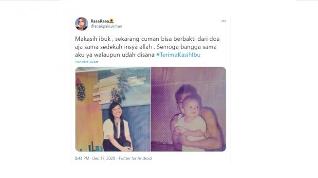 Cuitan warganet, trending topic Selamat Hari Ibu. [Twitter]