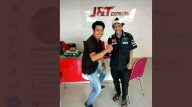 Kurir J&T Express Viral Mirip Valentino Rossi, Netizen: Itu Valentino Sorri