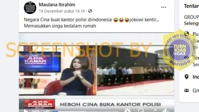 CEK FAKTA: Benarkah Kepolisian China Membangun Kantor Polisi di Indonesia?