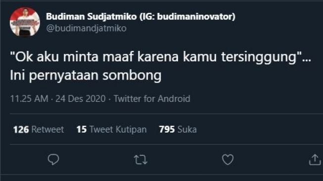 Budiman Sudjatmiko diduga singgung Said Didu. (Twitter/@budimandjatmiko)