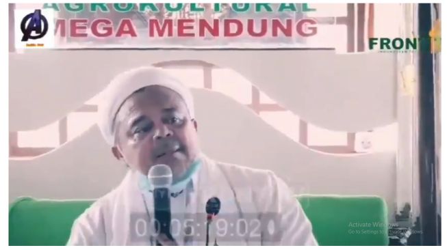 Cuplikan tentang klarifikasi Habib Rizieq Shihah soal lahan ponpes milik PTPN (twitter.com/narkosun)