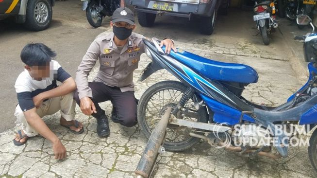 Knalpot Bising Diburu Petugas, Polsek Purabaya Sukabumi Sita 21 Buah