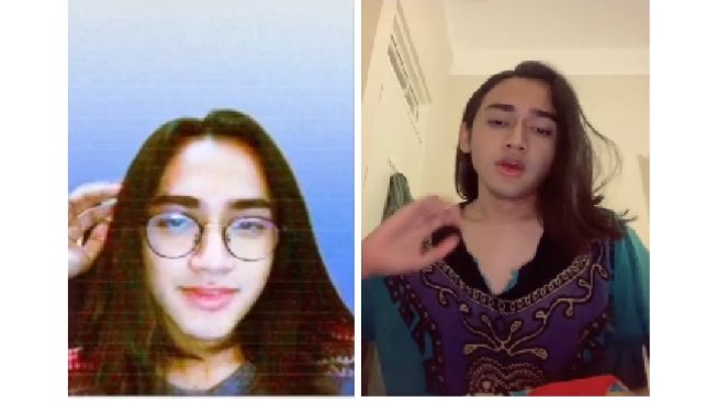 Pemuda viral karena cukur kumis dan bisa menirukan suara perempuan (tiktok.com/@mhd.ihsanaziz)