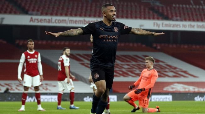 Striker Manchester City, Gabriel Jesus. [ADRIAN DENNIS / AFP]