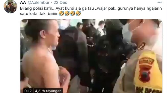 Memaki Polisi dengan Sebutan Kafir, Pemuda Ini Tak Hafal Baca Ayat Kursi