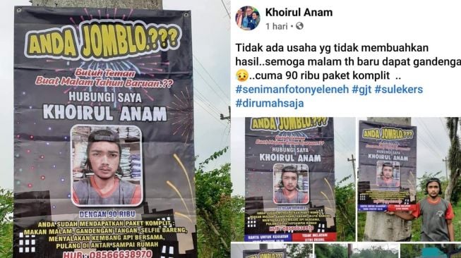 Nyeleneh! Pria Ini Buka Jasa Sewa Teman Tahun Baruan untuk Para Jomblo