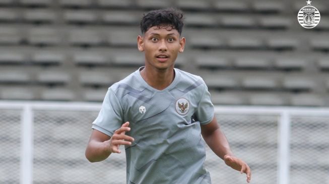 Pemain Persija Jakarta, Salman Alfarid, saat menjalani training camp (TC) bersama Timnas Indonesia U-19 di Jakarta (dok. Persija)