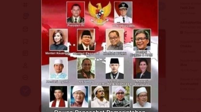 Geger! Poster Kabinet, Gatot Nurmantyo Jadi Presiden, Rizieq Shihab?