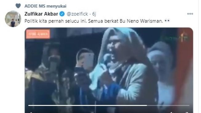 Potongan doa Neno Warisman di Pilpres 2019 kembali viral.