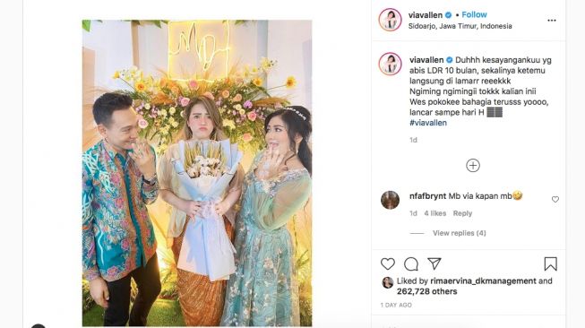 Duh, Via Vallen Ditinggal Nikah Adiknya, Warganet: Mbak Via Kapan?