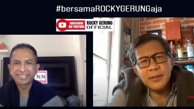 Rocky Gerung dan Hersubeno Arief membahas kaleidoskop Indonesia tahun 2020. - (YouTube/Rocky Gerung Official)