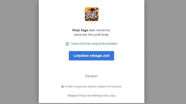 Sah! Ninja Saga Pisah dari Facebook