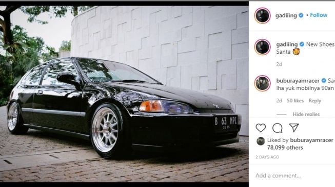 Honda Civic Estillo Gading Marten (Instagram)