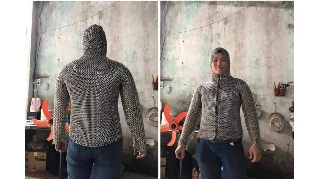 Viral Foto Baju Anti Begal, Warganet: Mau Perang Salib Bang?