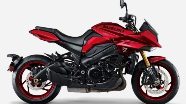 Suzuki Katana edisi terbatas, warna Candy Darling Red [Webike Japan].