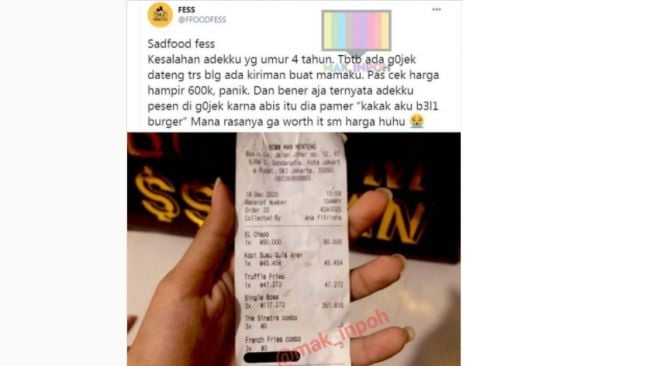 Ditagih Bayar Makanan Harga Selangit, Kakak Ini Syok Tahu Siapa Pelakunya