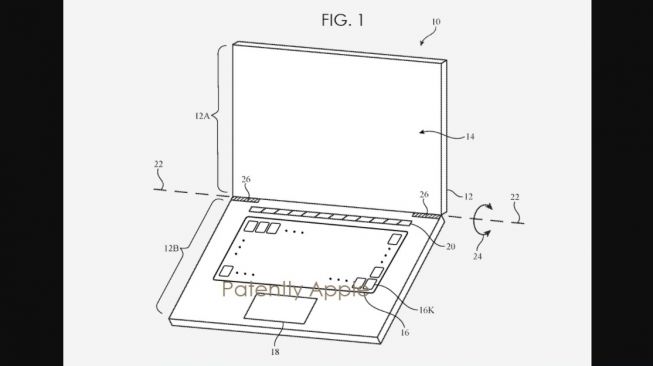 Paten desain keyboard Apple. [Patentlyapple.com]