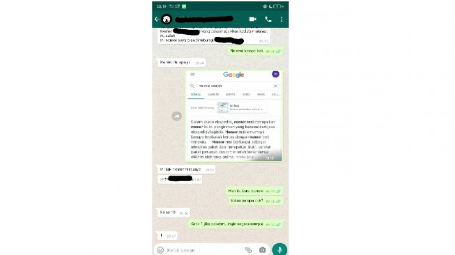 Percakapan penjual dan pembeli situs belanja online (twitter.com/txtdrikurir)