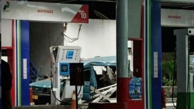 Angkot Meledak di Depok saat Isi Gas di SPBU Margonda