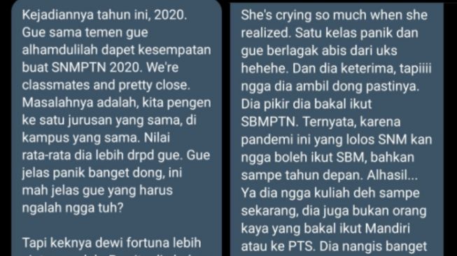 Tega! Anak SMA Gagalkan Sahabat Masuk PTN Favorit, Akunnya Disabotase