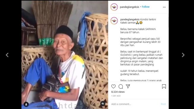 Miris! Terungkap Identitas Kakek Penjual Sapu Lidi Jadi Korban Jambret