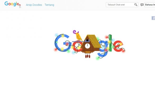 Google Doodle Tahun Baru 2021. [Screenshot]
