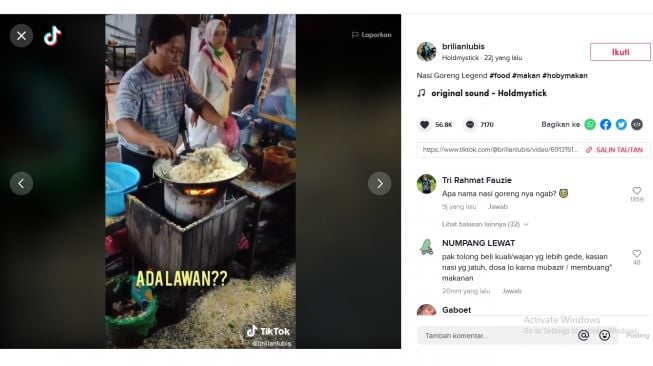 Cara Masak Penjual Nasi Goreng ini Bikin Greget, Warganet: Mubazir Pak!