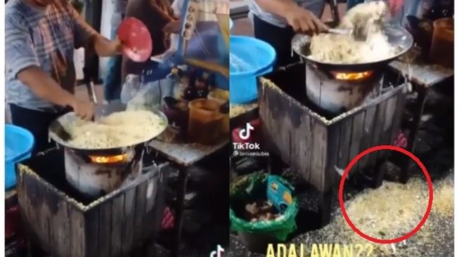 Banyak yang Terbuang, Trik Penjual Nasi Goreng Ini Bikin Terheran-heran. (Instagram/@nenk_update)