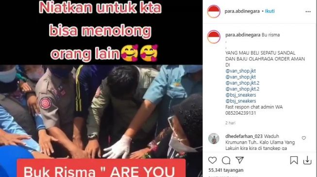 Video Mensos Risma tidak menerapkan protokol kesehatan. (Instagram/@para.abdinegara)