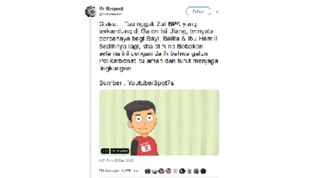 Klaim zat BPA dalam galon berbahaya bagi bayi, balita, dan ibu hamil (turnbackhoax.id)