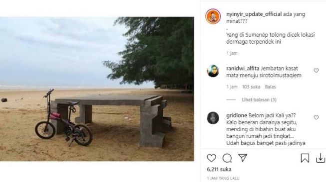 Viral penampakan dermaga senilai Rp 182 juta. (Instagram/@nyinyir_update_official)