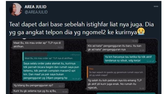 Gara-gara Diingatkan Kurir untuk Aktifkan HP, Perempuan ini Malah Mengamuk!