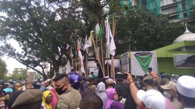 Situasi di lokasi pengajian Ustadz Abdul Somad (UAS) di Kota Medan, Sumut. [Istimewa]