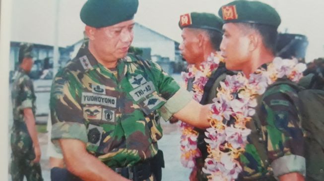 Susilo Bambang Yudhoyono (SBY) saat menjadi tentara [repro buku SBY Sang Demokrat]