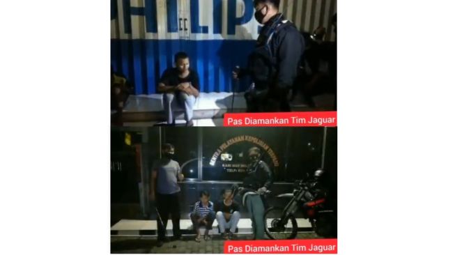 Tiga orang pemuda diciduk tim jaguar setelah pamer senjata tajam (instagram.com/nenk_update)