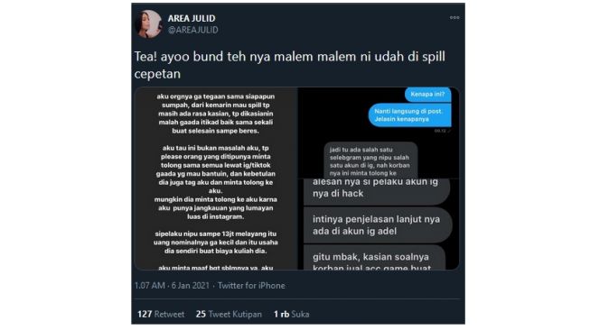 Viral! Oknum Selebgram ini Tuai Hujatan, Diduga Menipu Gamer hingga 13 Juta