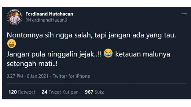 Cuitan Ferdinand Hutahaean soal Fadli Zon sukai video porno