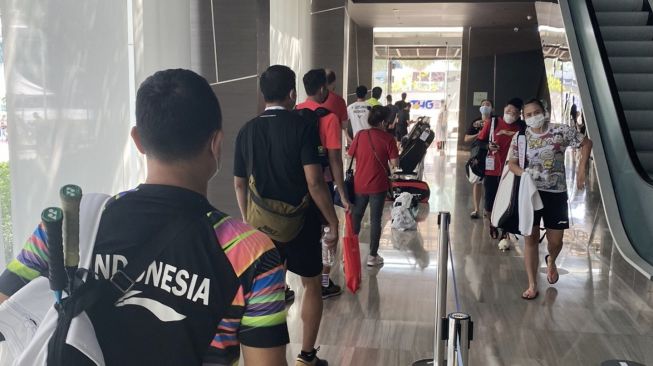 Pebulutangkis Indonesia menjalani tes usap PCR selama persiapan jelang mengikuti tiga turnamen Asia di Bangkok, Thailand pada 12-31 Januari 2021. [Dok. PBSI]