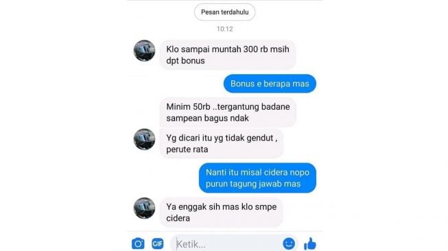 Utasan lowongan kerja berkedok fetish (twitter.com/jowoshitpost)