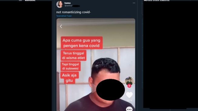 Panen Hujatan! Pria Ini Ingin Kena Covid-19 dan Tinggal di Wisma Atlet