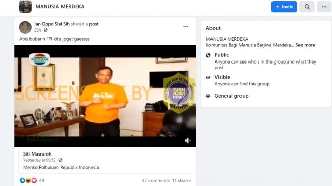 Heboh Video Mahfud MD Joget Setelah Pembubaran FPI, Ini Faktanya