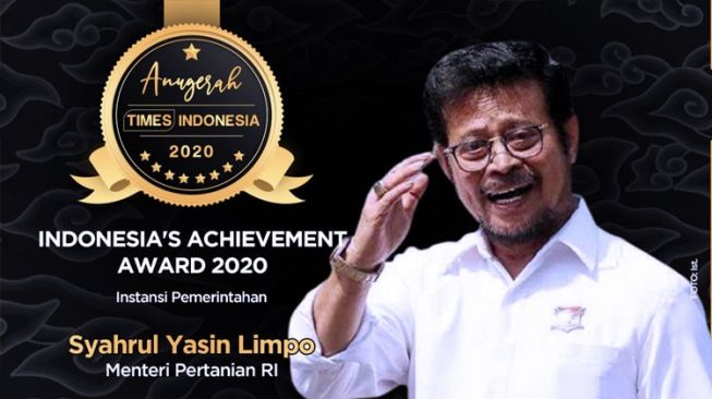 TIMES Indonesia Beri Penghargaan kepada Syahrul Yasin Limpo